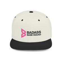 Load image into Gallery viewer, Badass Babe Squad Snapback Hat | Trendy Flat Bill Cap for Empowered Women | Perfect Gift for Friends, Birthdays, and Celebrations