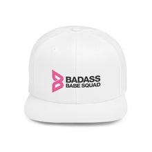Load image into Gallery viewer, Badass Babe Squad Snapback Hat | Trendy Flat Bill Cap for Empowered Women | Perfect Gift for Friends, Birthdays, and Celebrations