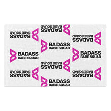 Load image into Gallery viewer, Badass Babe Squad Rally Towel - Empowering Souvenir for Sports, Workout, Poolside, Gift for Friends, Motivational Decor