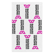Load image into Gallery viewer, Badass Babe Squad Rally Towel - Empowering Souvenir for Sports, Workout, Poolside, Gift for Friends, Motivational Decor

